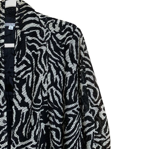 Alberto Makali Size XL Multicolor Print Drape Open Front Lagenlook Cardigan - Picture 3 of 7